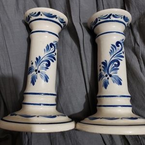 Hand made Ceramic candle holders frm Portugal